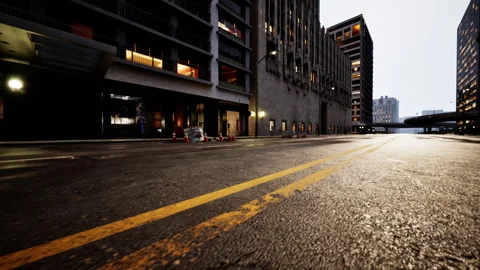 8K Empty streets with no people 库存影片 261722429