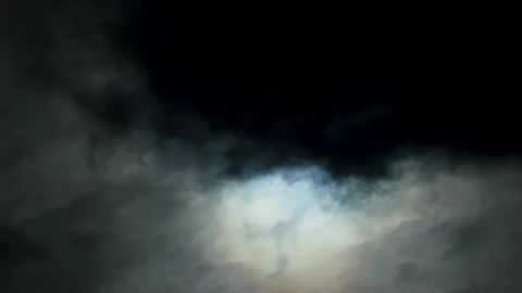 8K Epic Sky High Contrast Sun Behind Fast Moving Storm Clouds Stock Footage 321936014