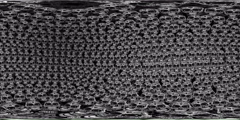 8K Equirectangular environment map of tattooed skulls. Spherical panorama 360 Vídeos de archivo 133320154