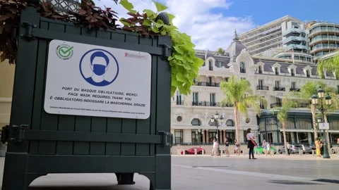 8K Face Mask Required Video stock 138944476