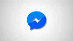 8k Cartoon Facebook Messenger Icon Log Stock Video Pond5