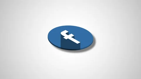 8k - Facebook round logo symbol Video stock 68303401