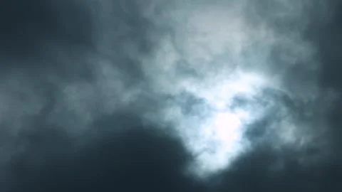 8K Fast Moving Storm Clouds Covering the Sun Stock Footage 318591815