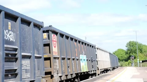 8K footage of a Network Rail passenger commuter train Stock Footage 243078145