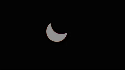 8K full solar eclipse Newport Oregon United States Stock Footage 155018697