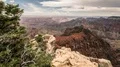 8K Grand Canyon North Rim Time Lapse Thunder Storm Clouds Pan Right 4k or 4k+ Resolution