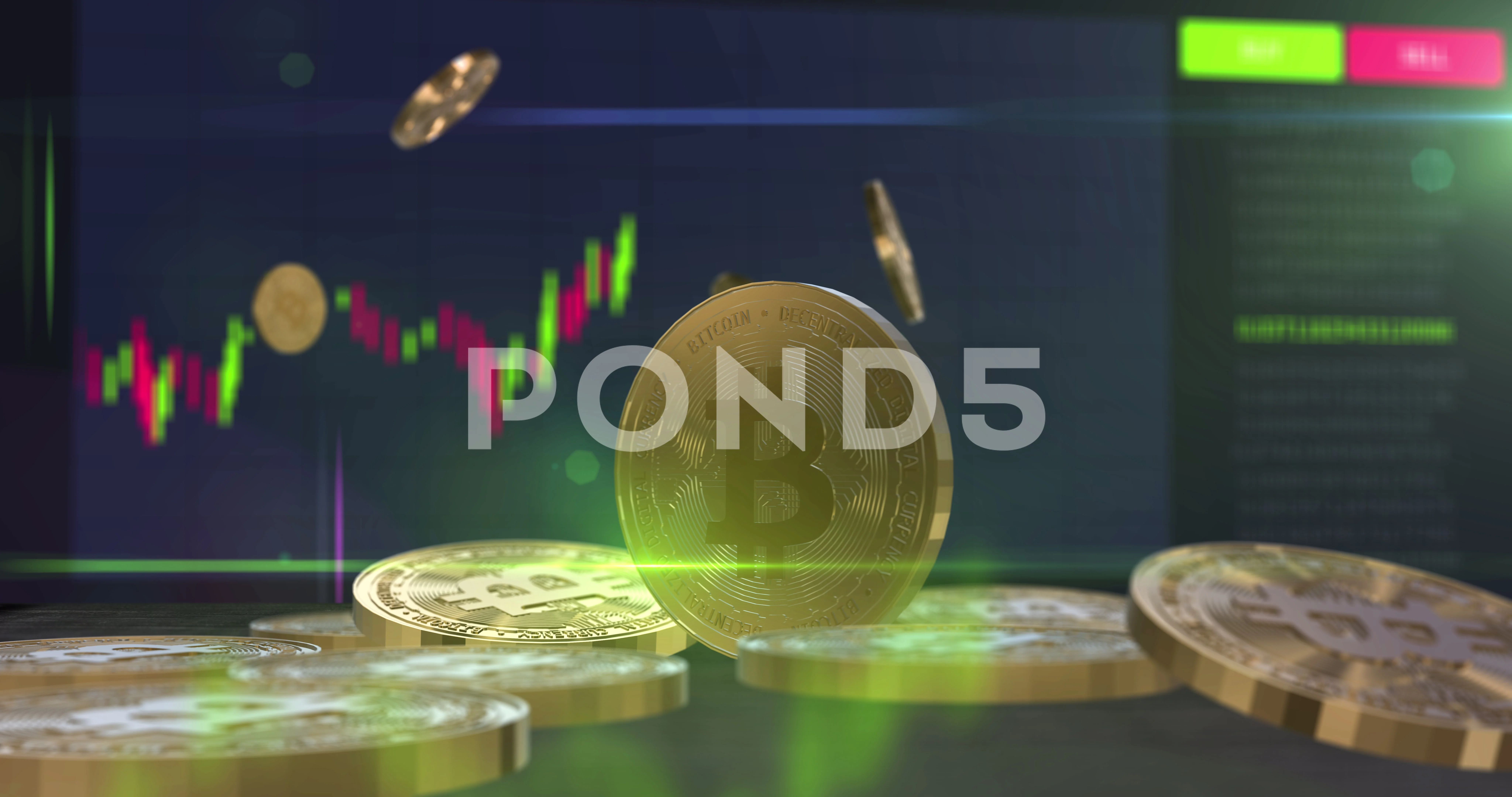 8K High quality Bitcoin BTC coin bull market exchange