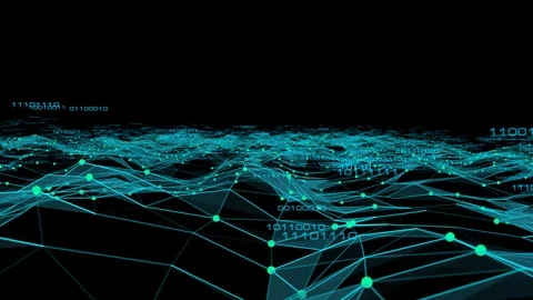 8K Holographic Plexus Data Pool Stock Footage 102626943