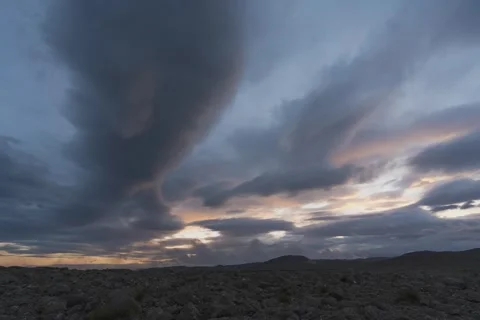 8K Iceland lenticular clouds Stock Footage 255490543