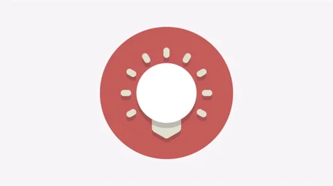 8K - Idead light bulb icon symbol round logo Video stock 68892891