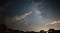8K Joshua Tree National Park Milky Way Time Lapse in Hidden Valley Camp Tilt Up 4k or 4k+ Resolution