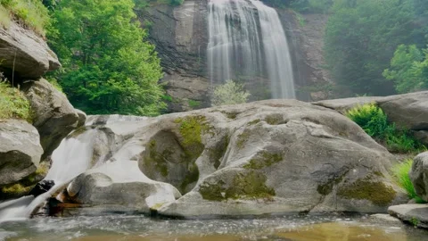 8K Large Waterfall Among Trees in Untouched Forest Stock Footage 171761109
