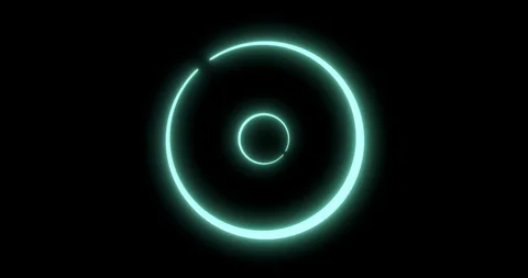 8K light blue circles with soft glow as loading progress bar. Seamless loop Video stock 123374754
