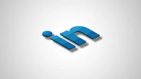 8k - Linkedin logo symbol icon Stock Footage