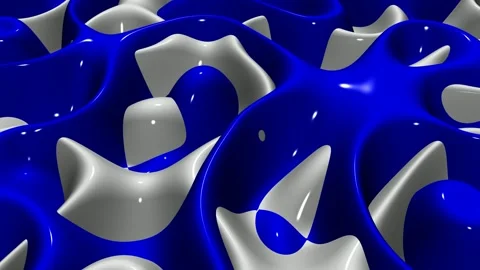 8K Luxury Background with Waves of Blue and White Paint, Exclusive, 3D Render Stock Footage 272972261