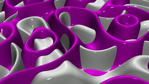 8K Luxury Background with Waves of Pink and White Paint, Exclusive, 3D Render Stock Footage 272972764