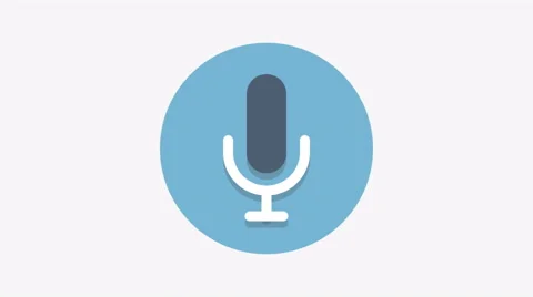 8K - Microphone icon symbol round logo Video stock 68891455
