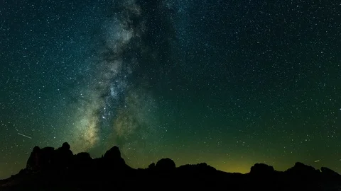 8K Milky Way Rising over the Mojave Desert in Needles, California Stock Footage