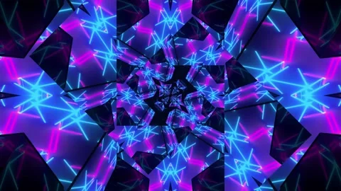 8K Mirrors Cybernetic Vj Loop Stock Footage 121401645