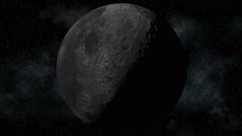 8K Moon Rotation Looping Vídeo Stock 107309624