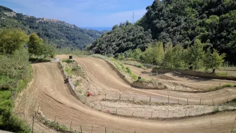 8K Motocross Track Video stock 152017832