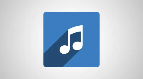 8k - Music note square logo symbol Stock Footage 68023541