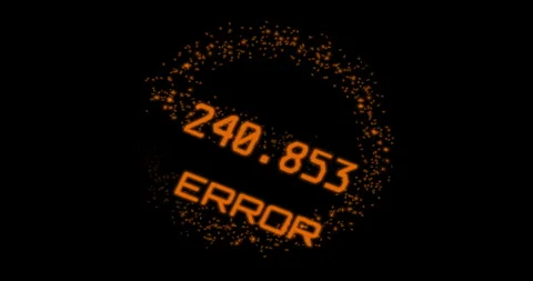 8K Neon Orange Digital Glitch Error Screen Background Stock Footage 342693738