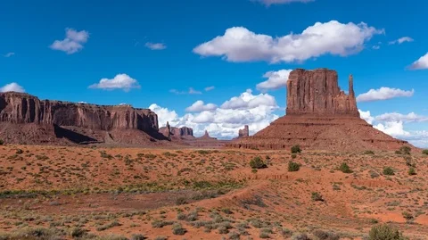 8k Panning Time Lapse of Monument Valley Stock Footage 76677293