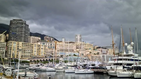 8K Panorama Of Hercule Harbor Stock Footage 142061206