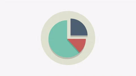 8K - Pie chart icon symbol round logo Stock Footage 68892969