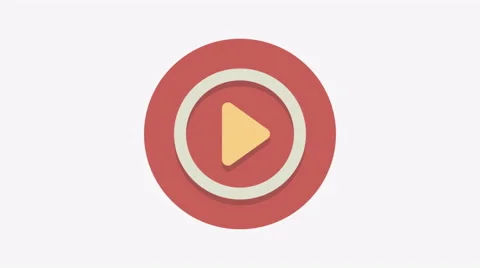 8K - Play button icon symbol round logo Stock Footage 68891569