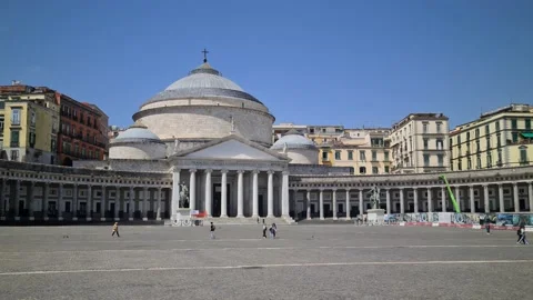8K  Plebiscito Square in Naples Stock Footage 212935943