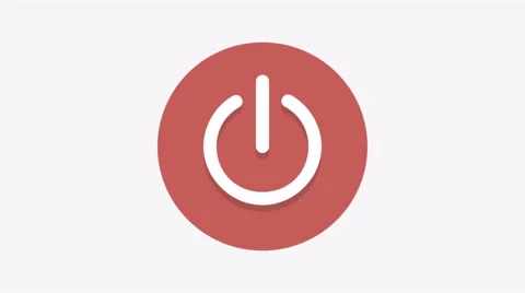 8K - Power button icon symbol round logo Stock Footage 68892061