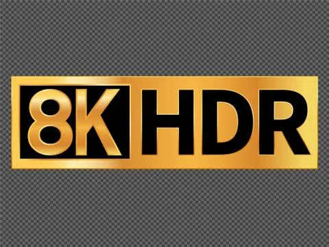 8K resolution gray icon for web and mobile Stock Illustration