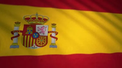 8K Resolution - Spain Waving Flag Stock Illustration
