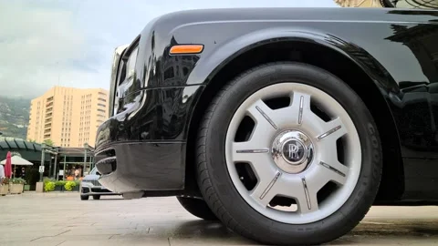 8K Rolls-Royce Wheel Stock Footage 139740366