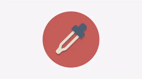 8K - Sample pipette icon symbol round logo Video stock 68896478