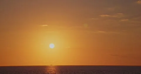 8K sea sunset sun timelapse beautiful nature, clear sky time lapse ocean horizon Stock Footage 256849888