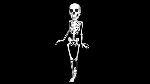 8K Seamless funny animation of a skeleto... | Stock Video | Pond5