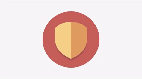 8K - Shield icon symbol round logo Stock Footage 68892652