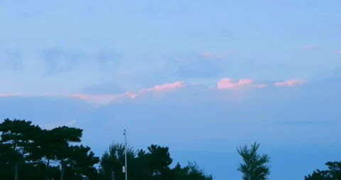8K Sky Delay Clouds Blue Sky White Clouds Sunrise and Sunset Stock Footage 273533859