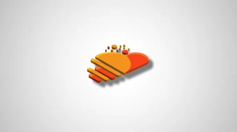 8k - Soundcloud logo symbol icon Stock Footage 68302525