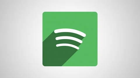 8k - Spotify square logo symbol Stock Footage