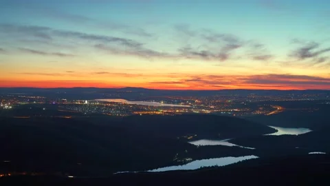 8K Sunset in the evening at lake Stock Footage 171762089