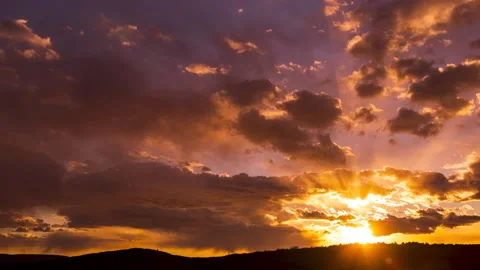 8K sunset timelapse sun light, sunshine time lapse heavenly sky sunlight through Stock Footage 150914874