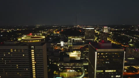8K Superb Quality, Aerial View Shot of Kansas City, Missouri, night, evening Stock-Footage 322795983