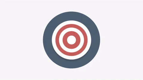 8K - Target icon symbol round logo Stock Footage 68893916
