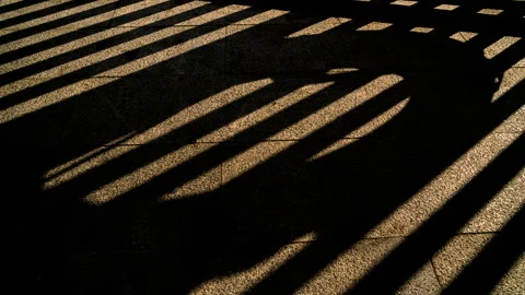 8K Time-lapse of Railings with Shadows Stock Footage 240626029