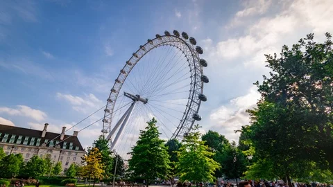 8k Time lapse view of the London eye in London Video stock 93021538