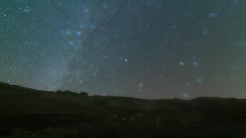 8K Timelapse of North Star over Chaco Canyon in New Mexico, USA Stock Footage 333595123